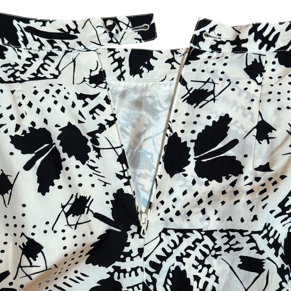 Emmanuelle Khanh Paris Skirt 100% Silk Size 40 Zipper and Buttons Back Closure - Picture 5 of 9